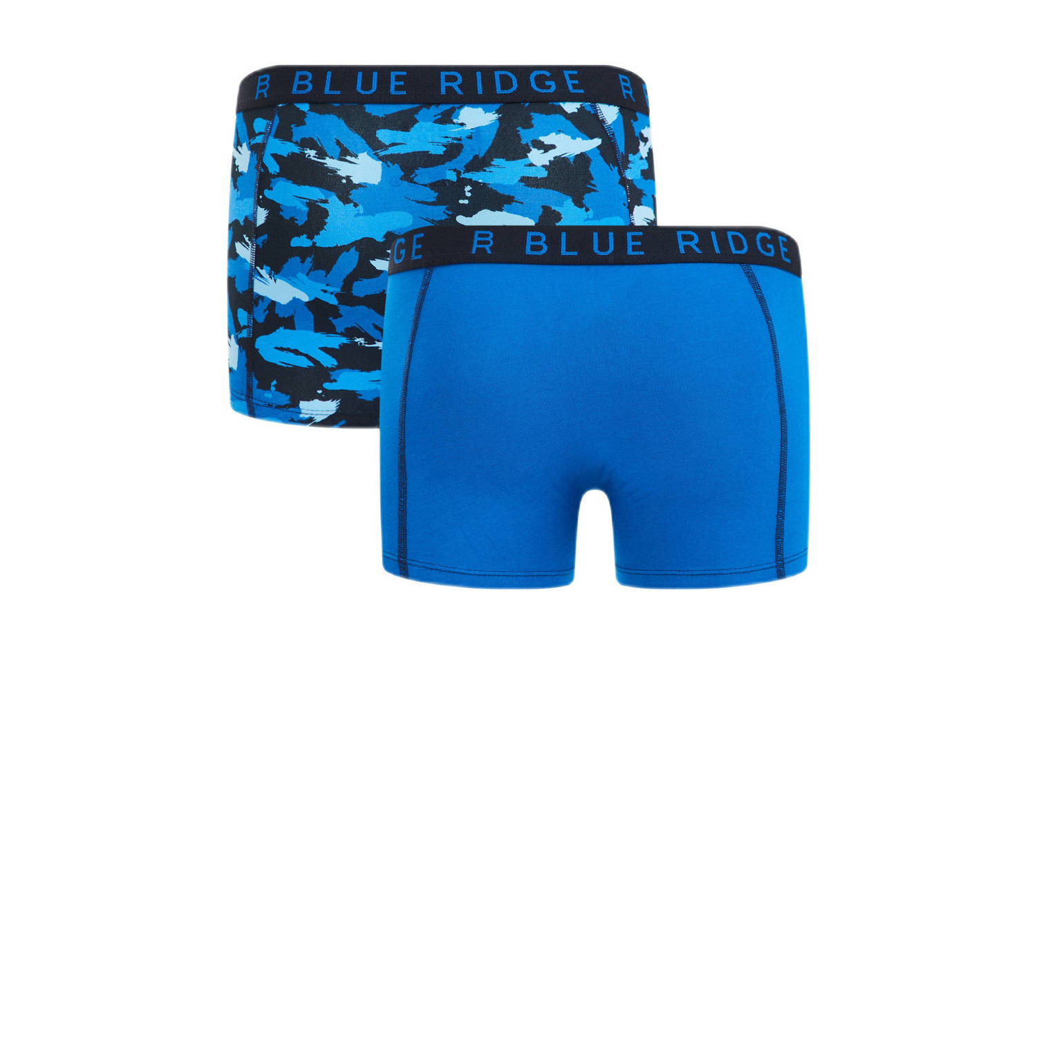 WE Fashion Blue Ridge boxershort set van 2 blauw donkerblauw