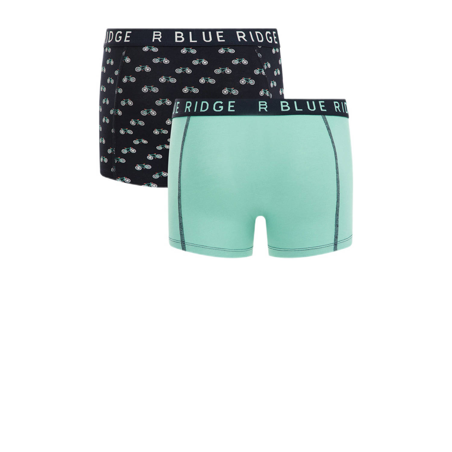 WE Fashion Blue Ridge boxershort set van 2 zwart groen