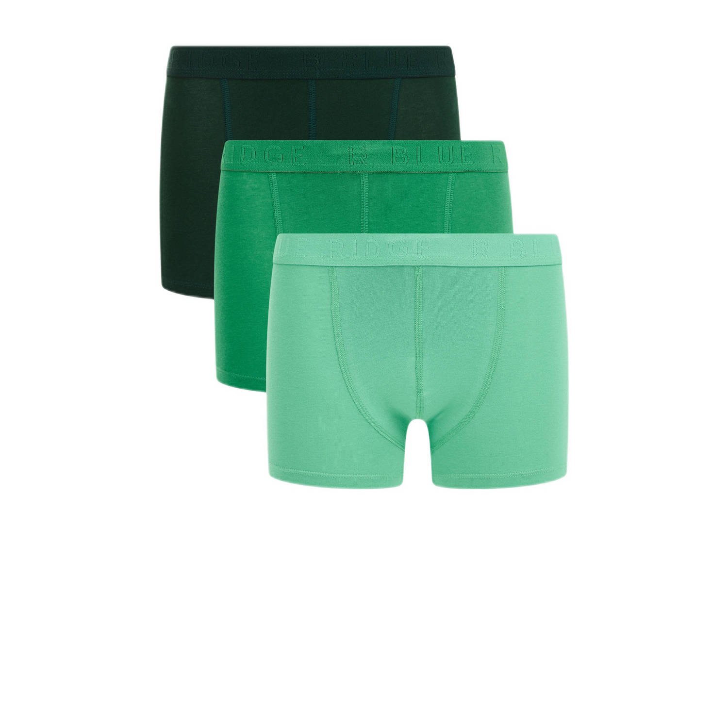 WE Fashion boxershort set van 3 zwart groen Jongens Katoen 110 116