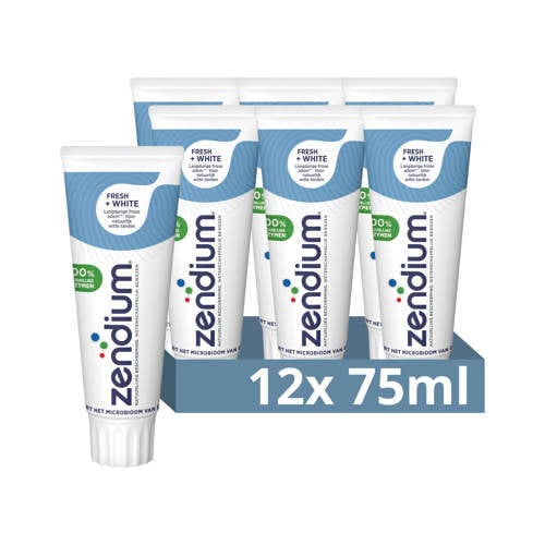 Wehkamp Zendium Fresh+White tandpasta - 12 x 75 ml aanbieding