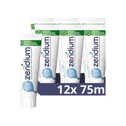 Zendium Fresh+White tandpasta - 12 x 75 ml