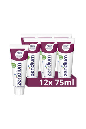 Sensitive+White tandpasta  - 12 x 75 ml