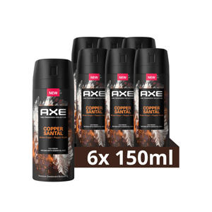 Wehkamp Axe Fine Fragrance Collection Copper Santal premium deodorant bodyspray - 6 x 150 ml aanbieding