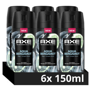 Aqua Bergamot premium deodorant bodyspray - 6 x 150 ml