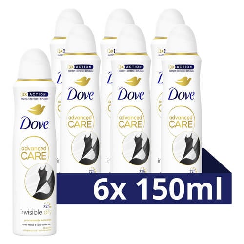 Dove Advanced Care Invisible Dry anti-transpirant deodorant spray - 6 x 150 ml afbeelding
