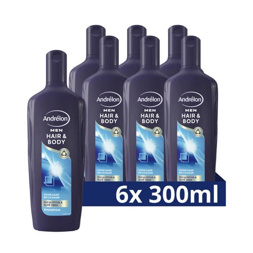 Wehkamp Andrélon Men Hair & Body shampoo - 6 x 300 ml aanbieding