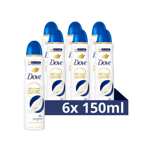 Dove Advanced Care Original anti-transpirant deodorant spray - 6 x 150 ml afbeelding