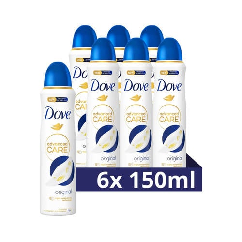 Wehkamp Dove Advanced Care Original anti-transpirant deodorant spray - 6 x 150 ml aanbieding