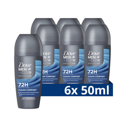 Dove Men+Care Advanced Clean Comfort anti-transpirant deodorant roller - 6 x 50 ml afbeelding