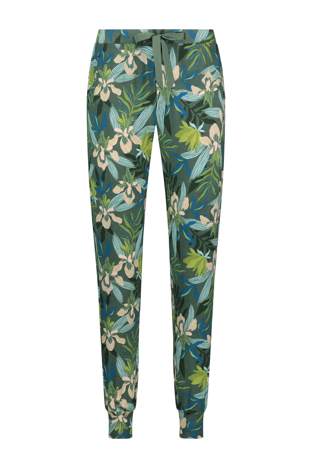 Hunkemöller pyjamabroek groen/turquoise wehkamp