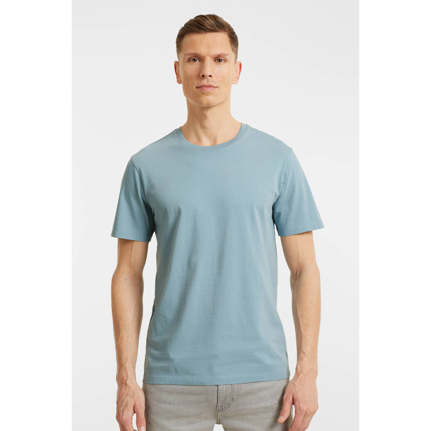 Anytime T-shirt grijsblauw