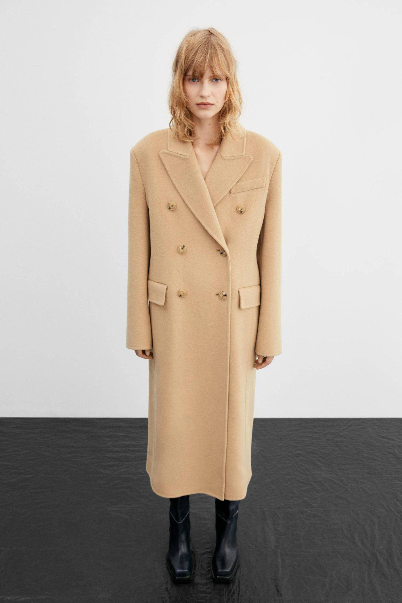 Mango camel outlet coat