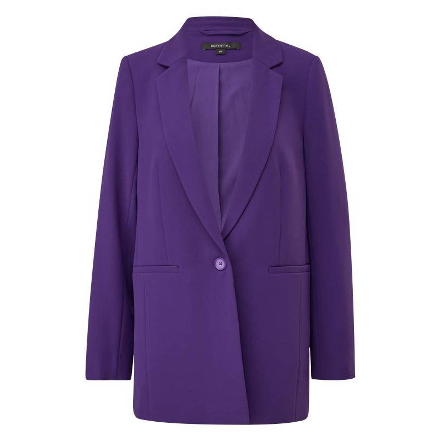 comma rechtvallende blazer paars