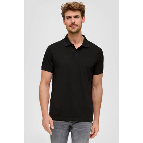 s.Oliver regular fit polo zwart afbeelding