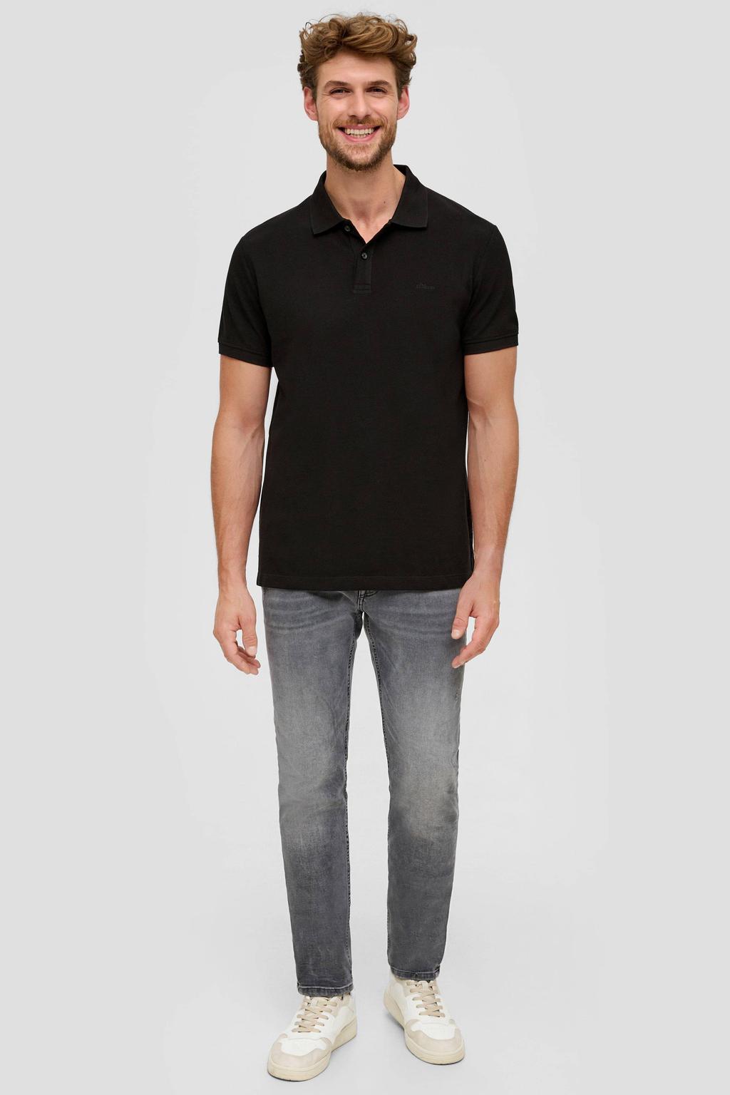 s.Oliver regular fit polo zwart