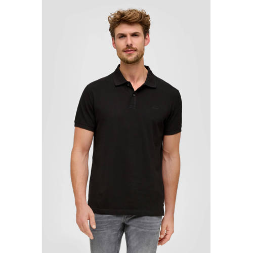 s.Oliver regular fit polo zwart afbeelding