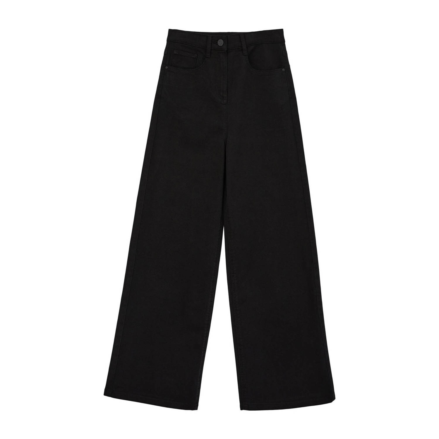 s.Oliver high waist wide leg broek zwart