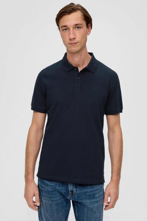 regular fit polo met logo donkerblauw