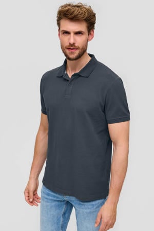 regular fit polo met logo antraciet
