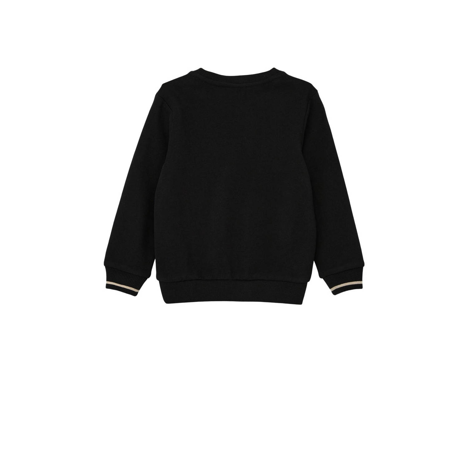 s.Oliver sweater met printopdruk zwart