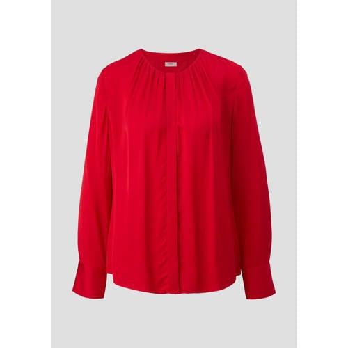 s.Oliver BLACK LABEL blouse met plooien rood