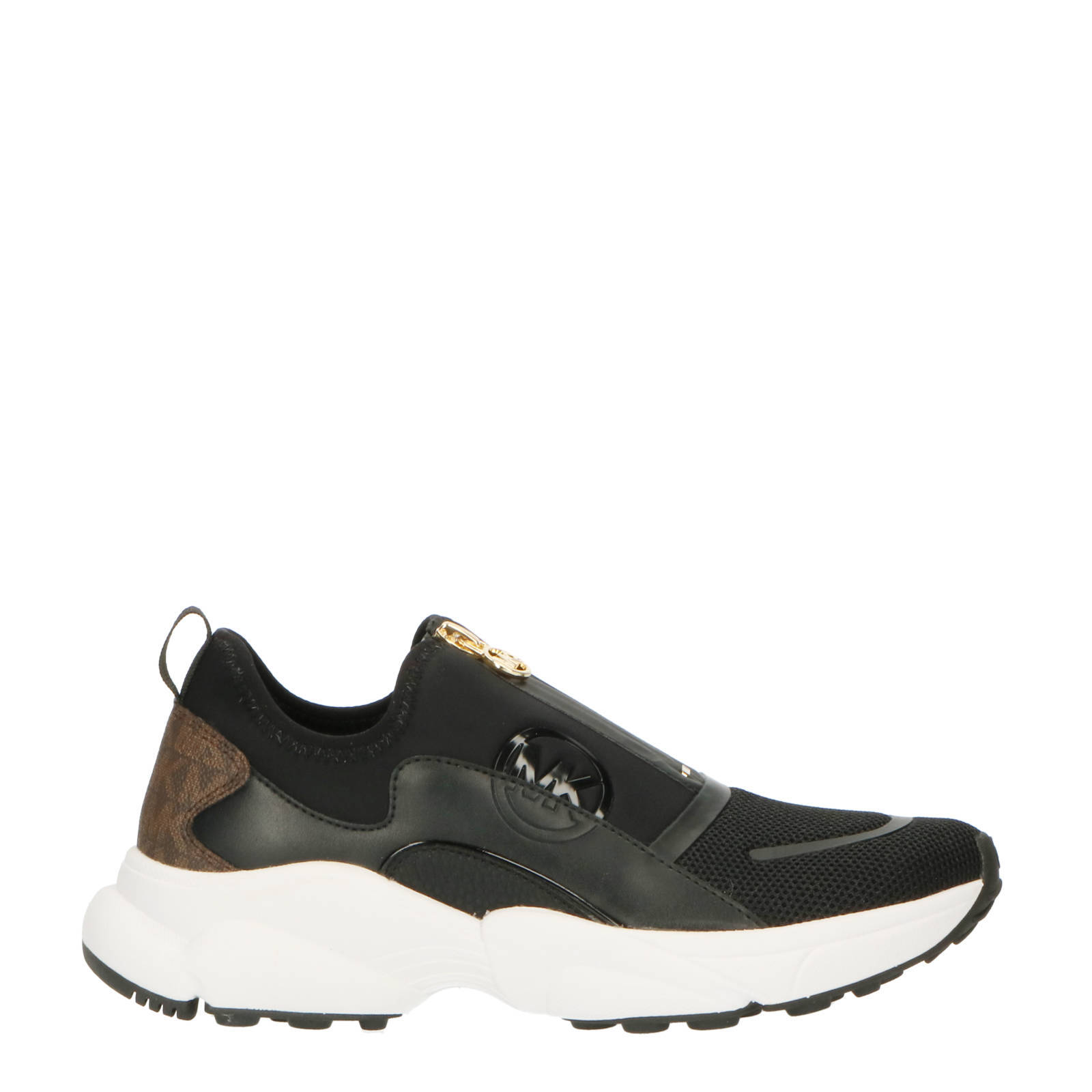 Michael Kors Sam Zip Trainer chunky sneakers zwart wehkamp