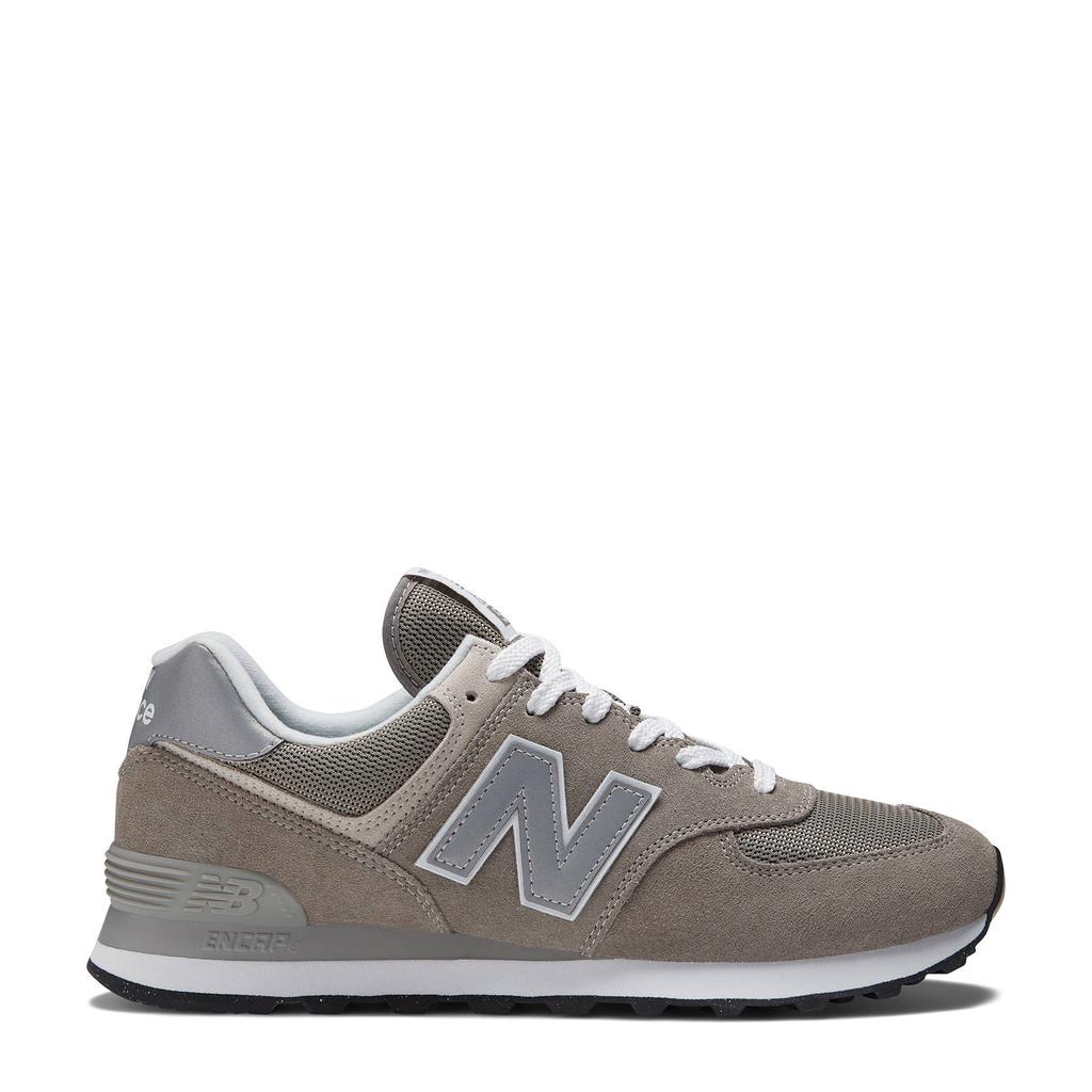 Zand en grijze unisex New Balance sneakers van mesh-suède/voering: mesh/voetbed: eva met veters