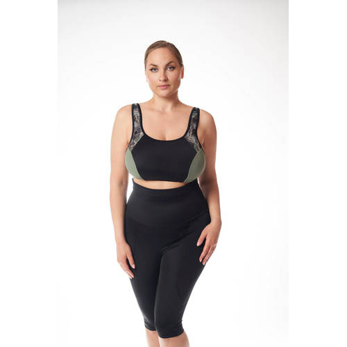Plaisir level 2 sportbh Viva Active zwart/olijfgroen afbeelding