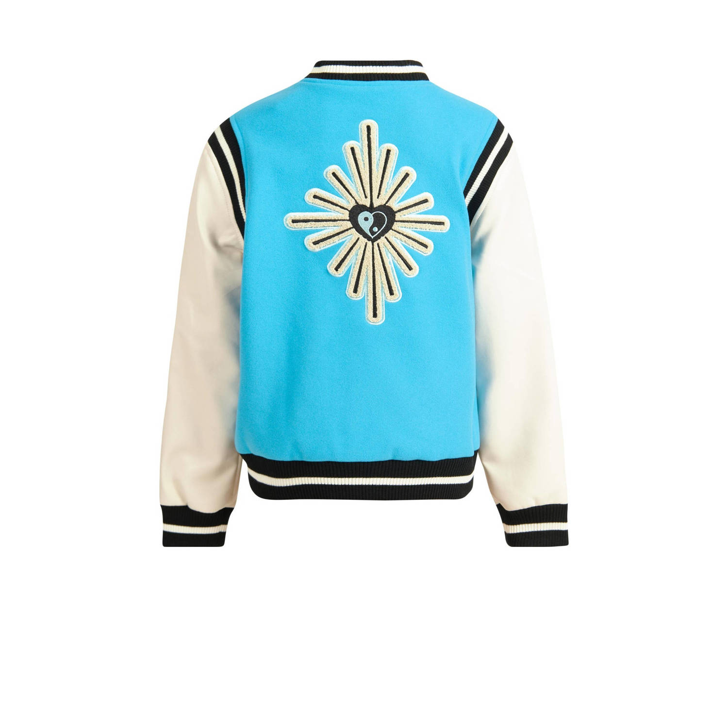 Shoeby baseball jacket felblauw wit zwart