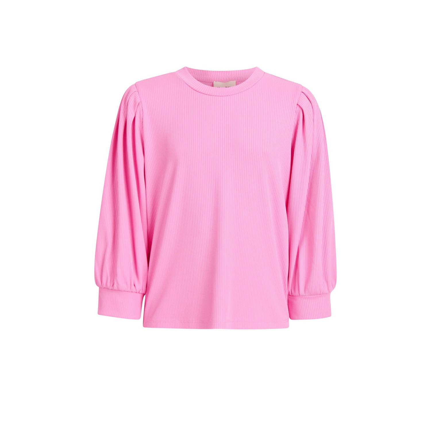Shoeby longsleeve felroze Meisjes Polyester Ronde hals Effen 110 116