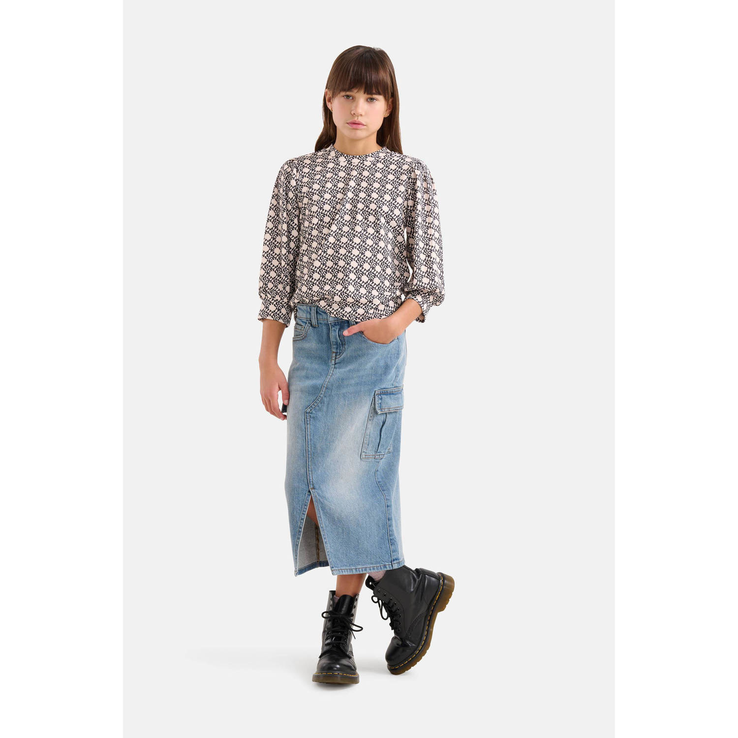 Shoeby top met all over print ecru