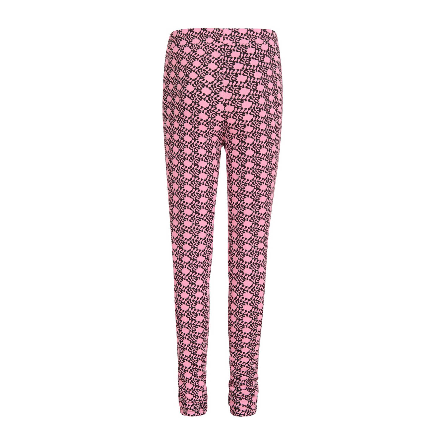 Shoeby high waist legging met all over print roze zwart