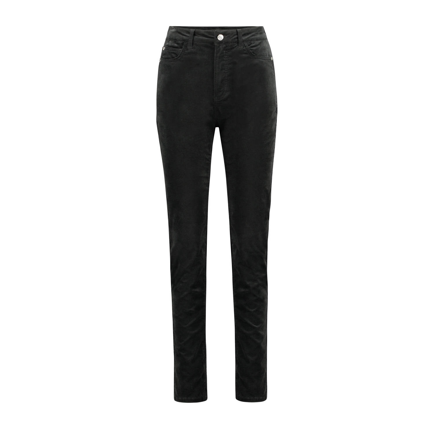 Claudia Sträter skinny jeans met textuur black denim