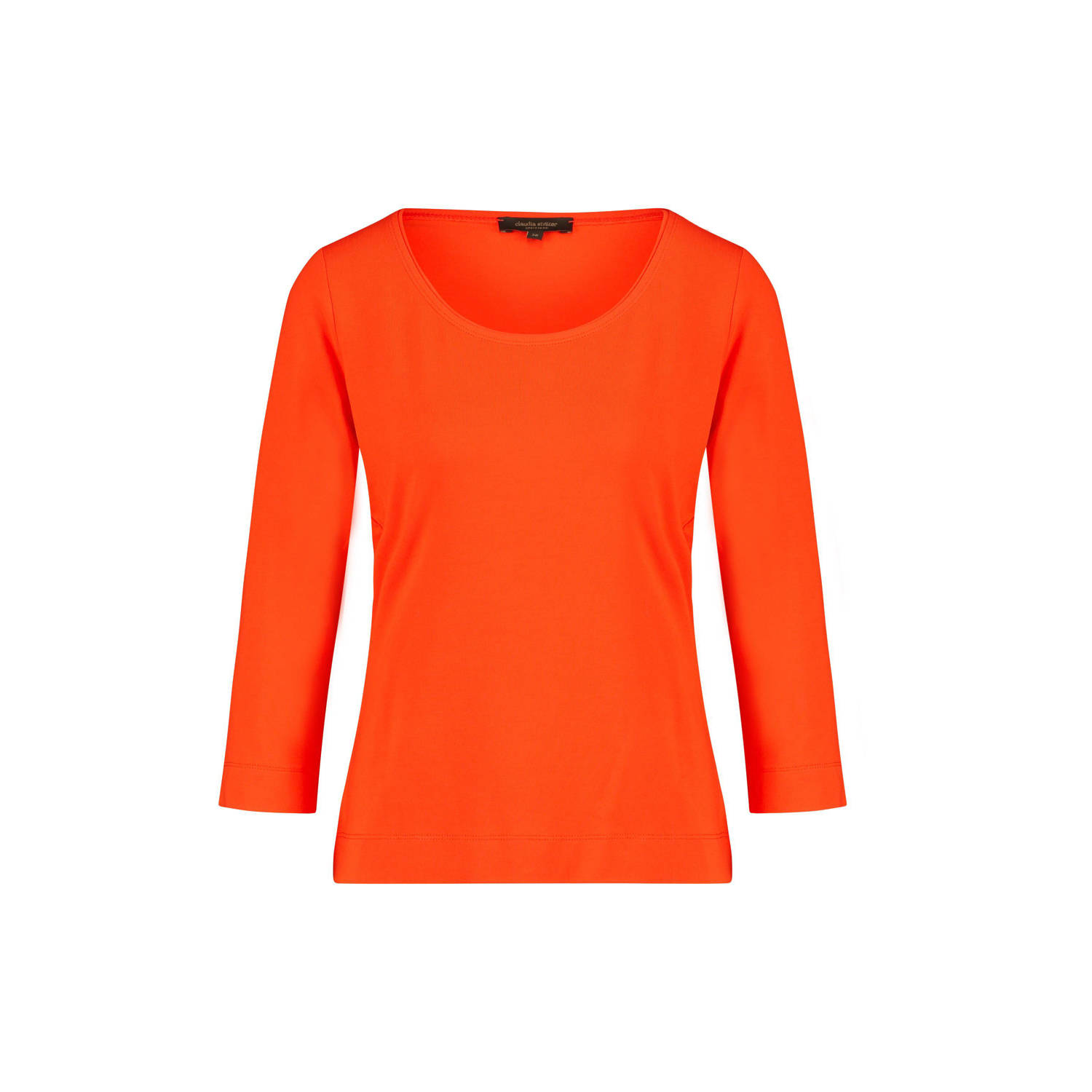 Claudia Sträter jersey top 3 4 mouw oranjerood