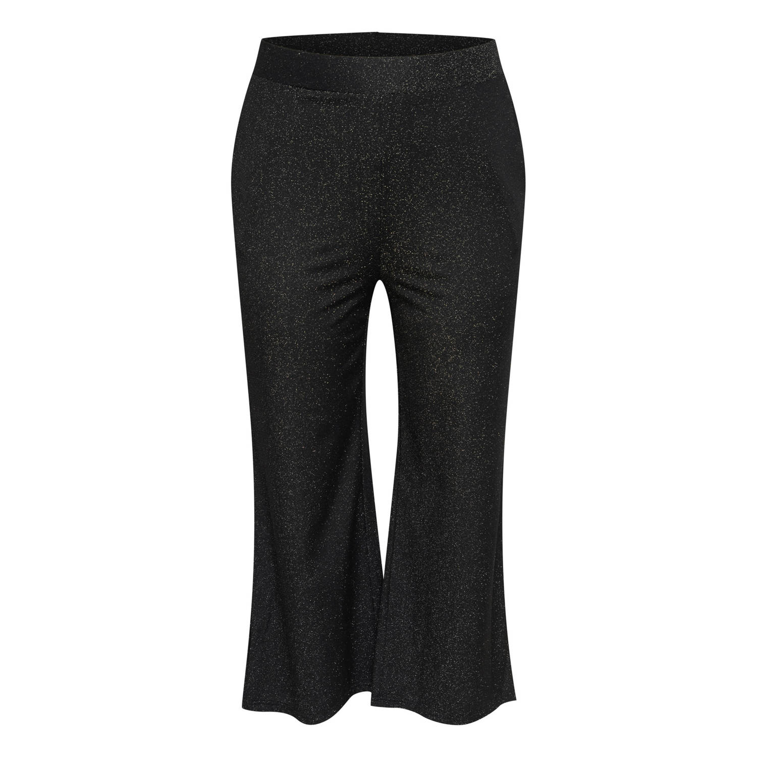 Fransa Plus Size Selection cropped wide leg pantalon zwart