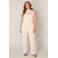 Base Level Curvy straight fit broek ecru