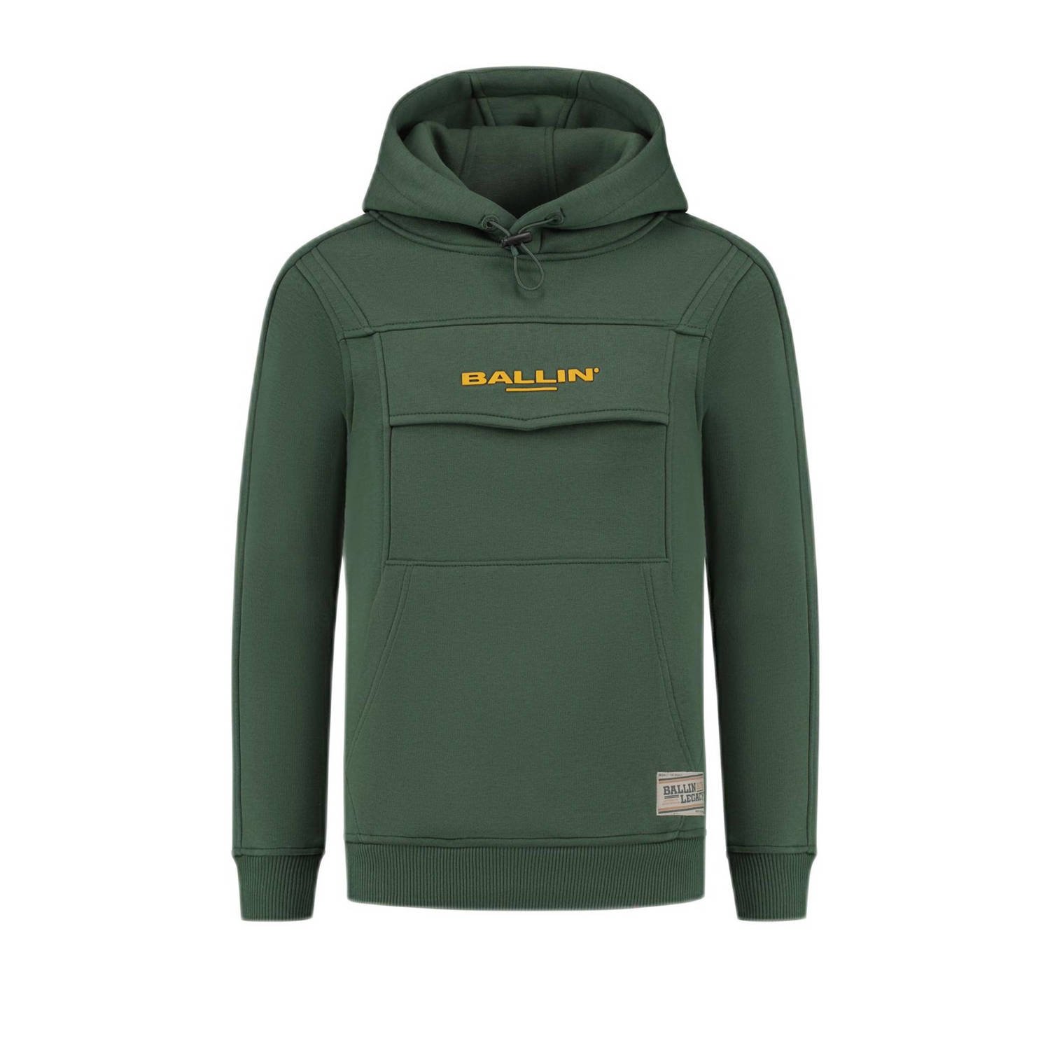 Ballin hoodie met logo donkergroen