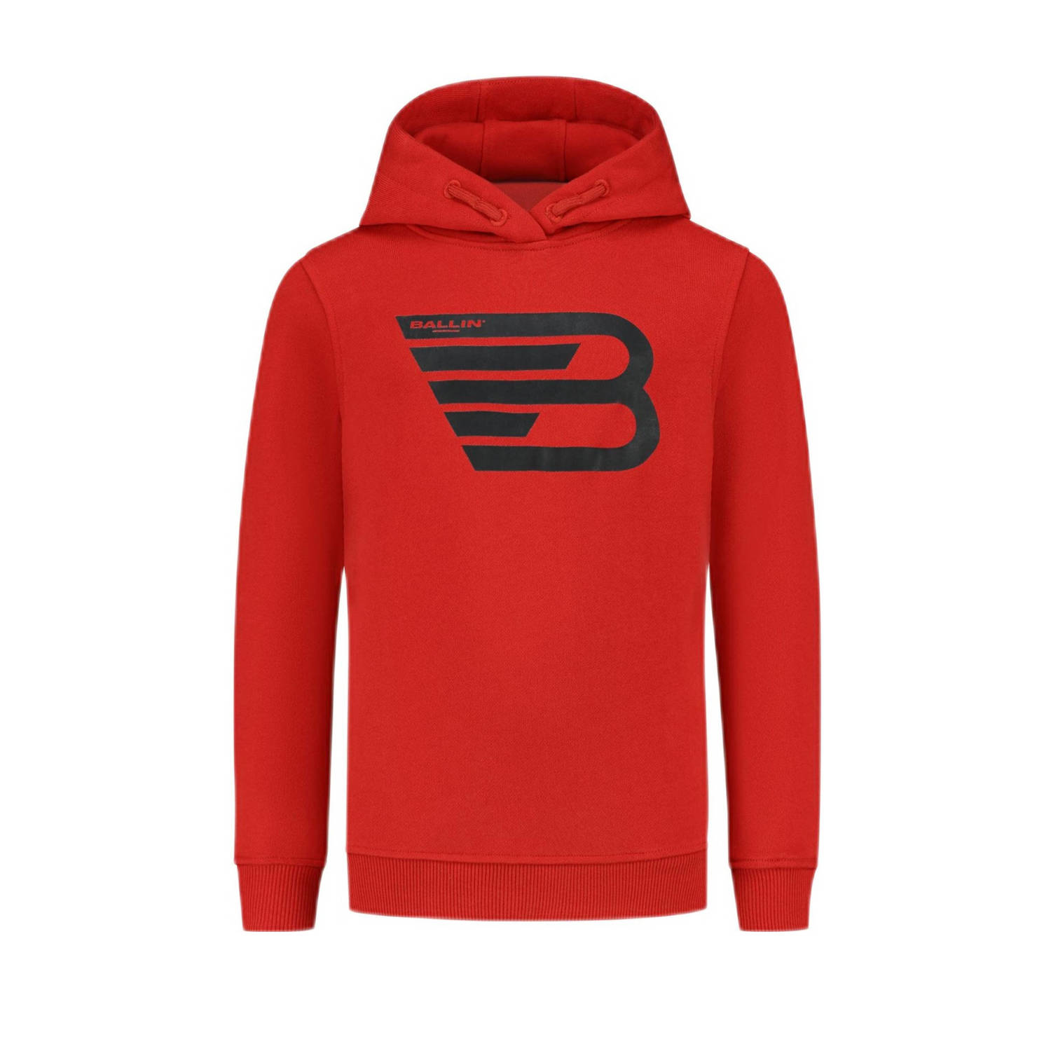 Ballin hoodie met printopdruk felrood Sweater Jongens Sweat (duurzaam) Capuchon 152