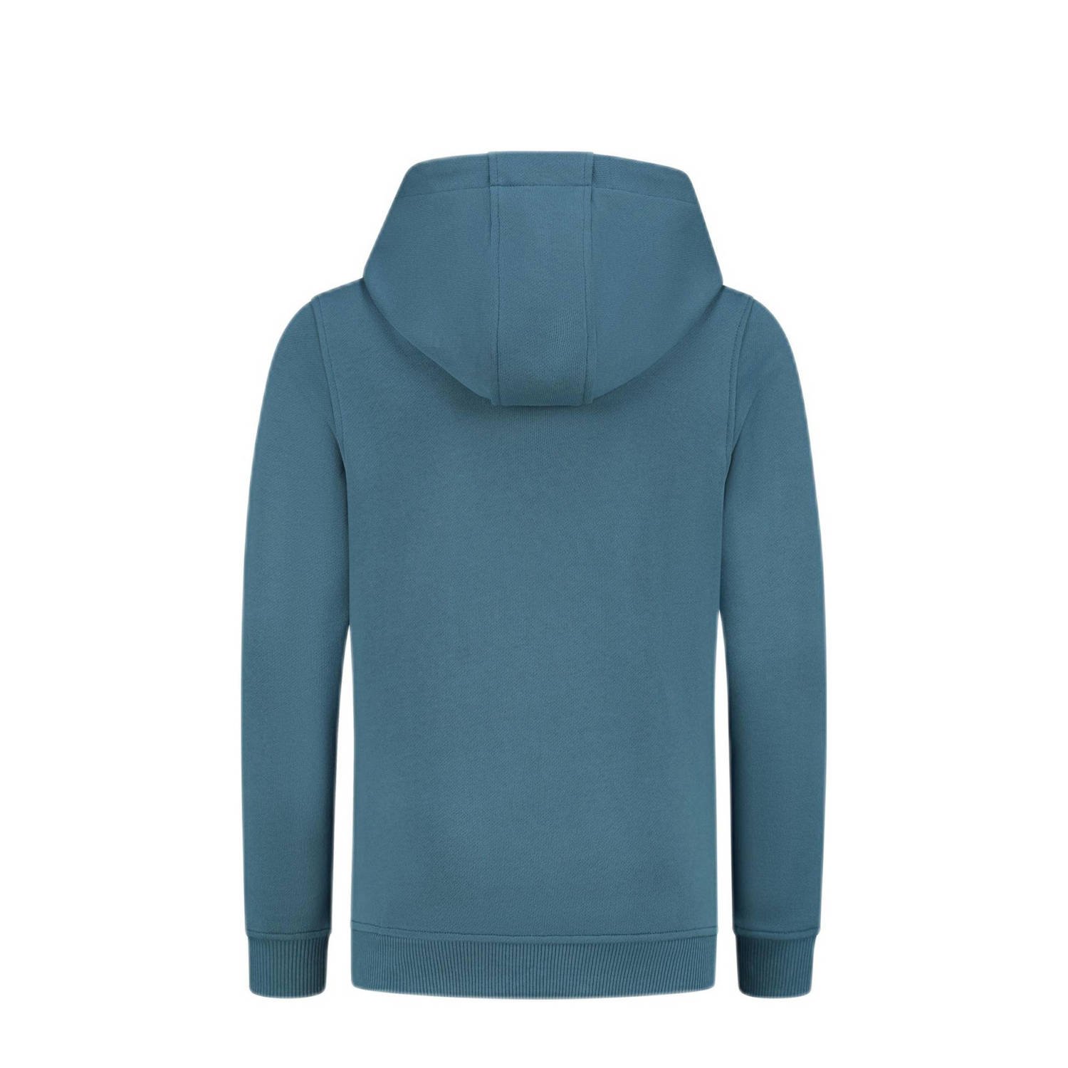 Ballin hoodie met printopdruk middenblauw