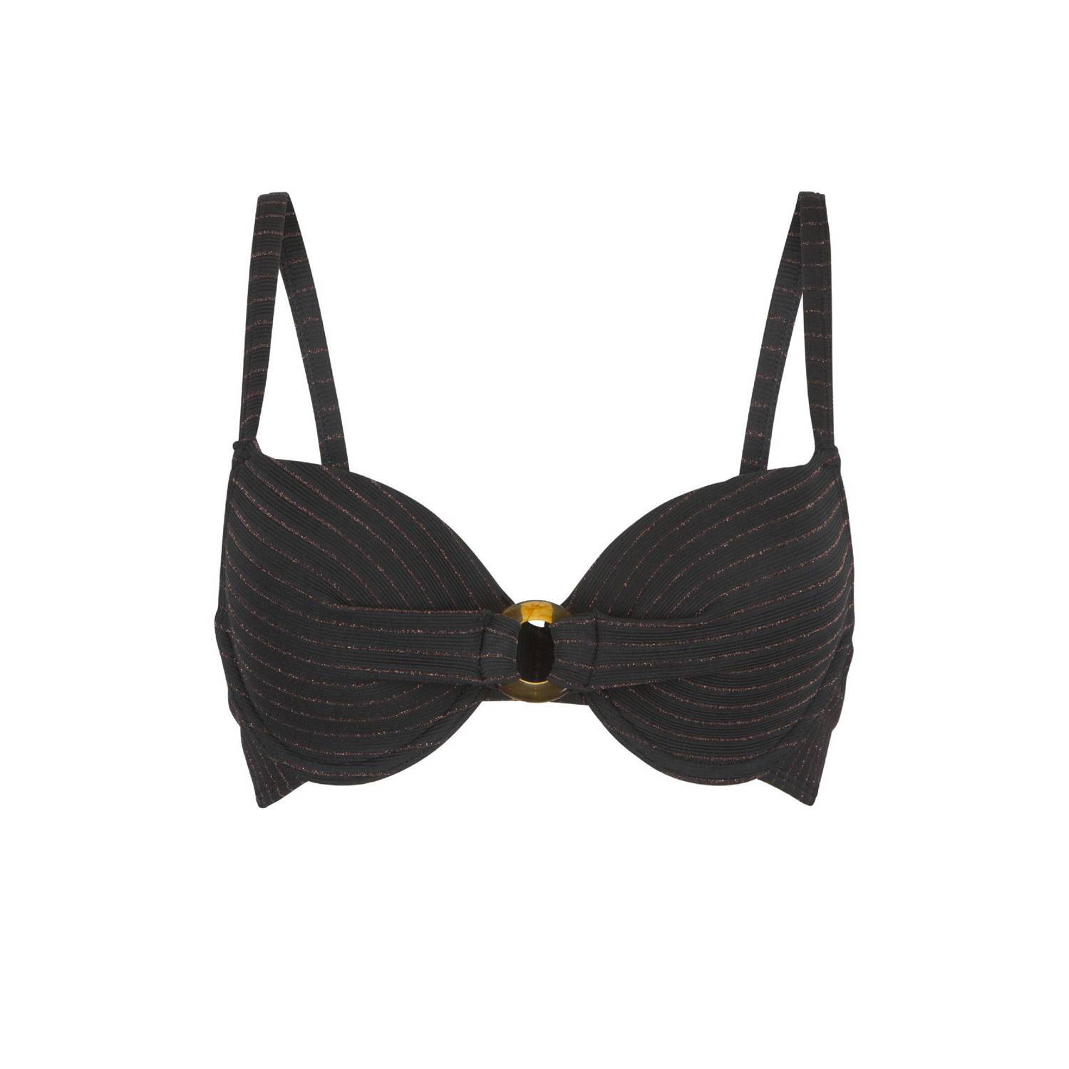 LingaDore voorgevormde beugel bikinitop met lurex zwart