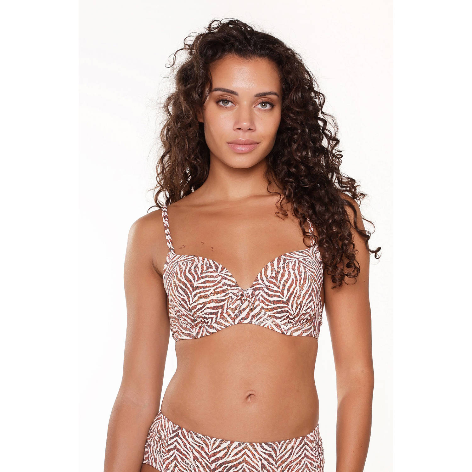 LingaDore voorgevormde beugel bikinitop bruin wit