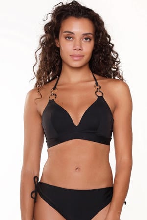 voorgevormde triangel bikini zwart