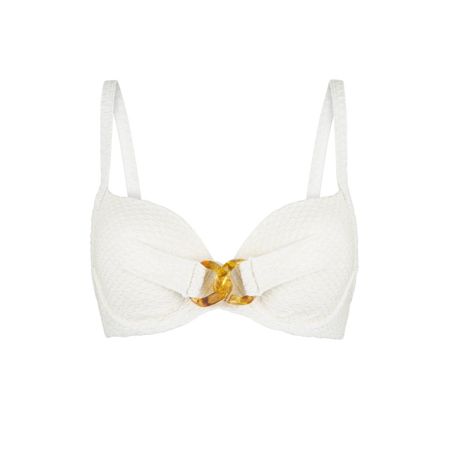 LingaDore voorgevormde beugel bikinitop met lurex ecru goud