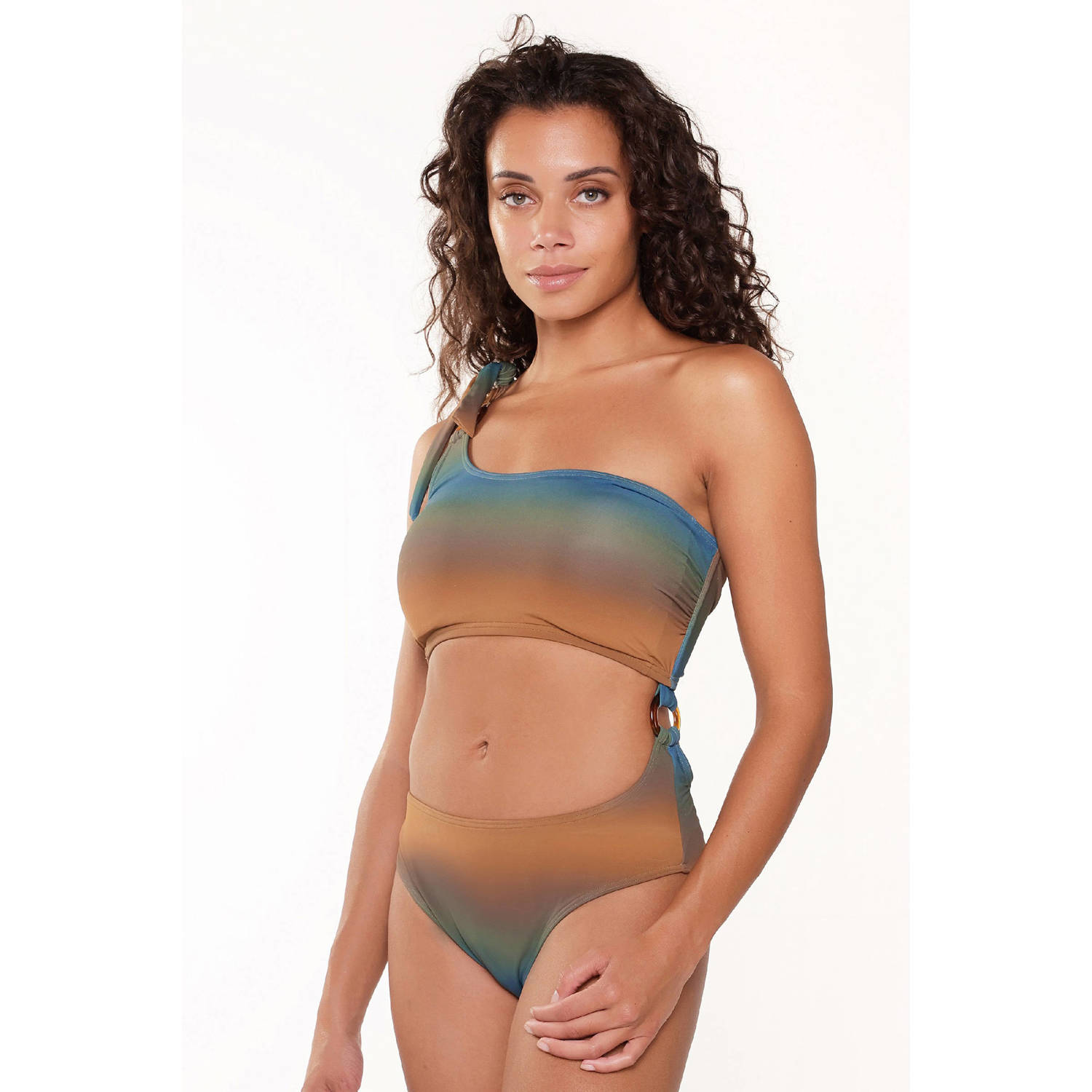 LingaDore hipster bikinibroekje blauw bruin