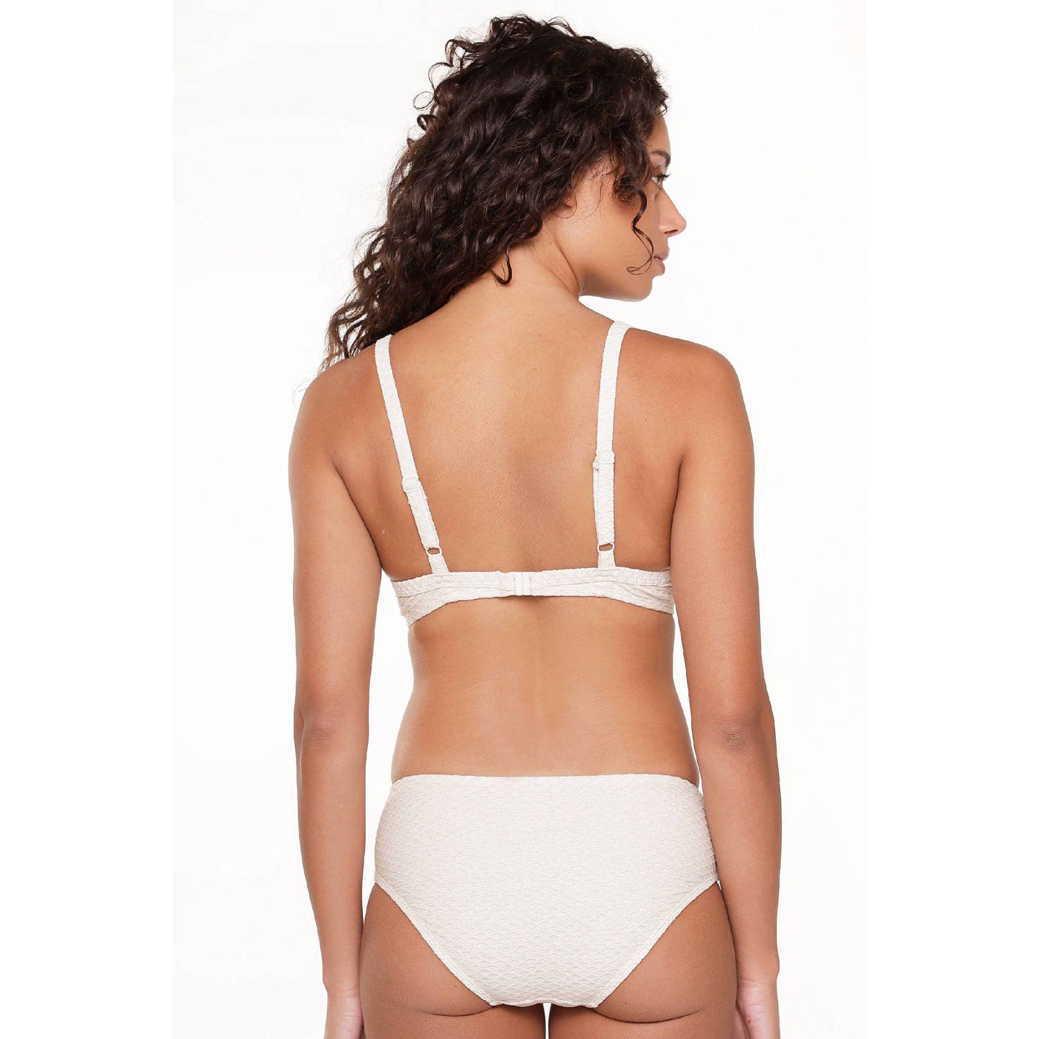LingaDore bikinibroekje met lurex ecru goud