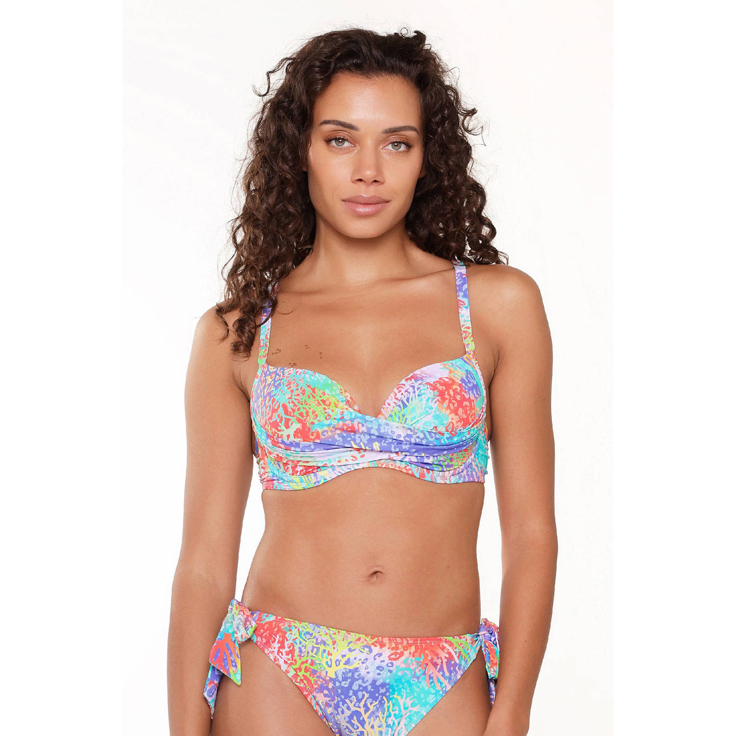 LingaDore voorgevormde beugel bikinitop turquoise rood paars
