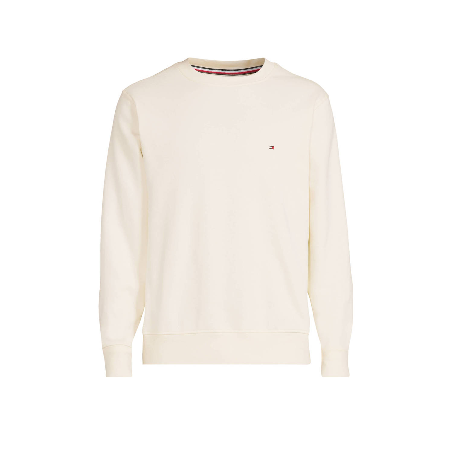 TOMMY HILFIGER Heren Truien & Vesten Flag Logo Sweatshirt Gebroken Wit