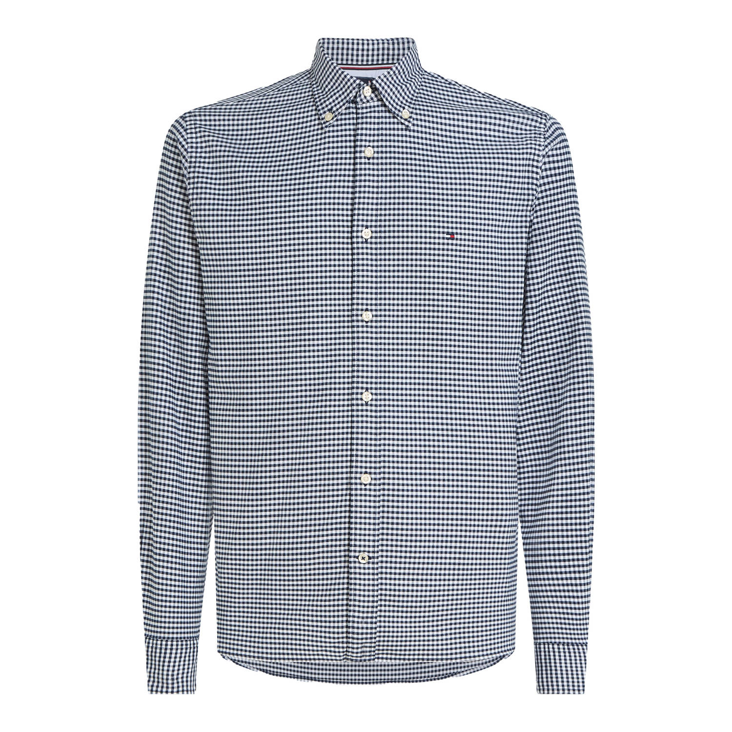 Tommy Hilfiger geruit regular fit overhemd van katoen carbon navy