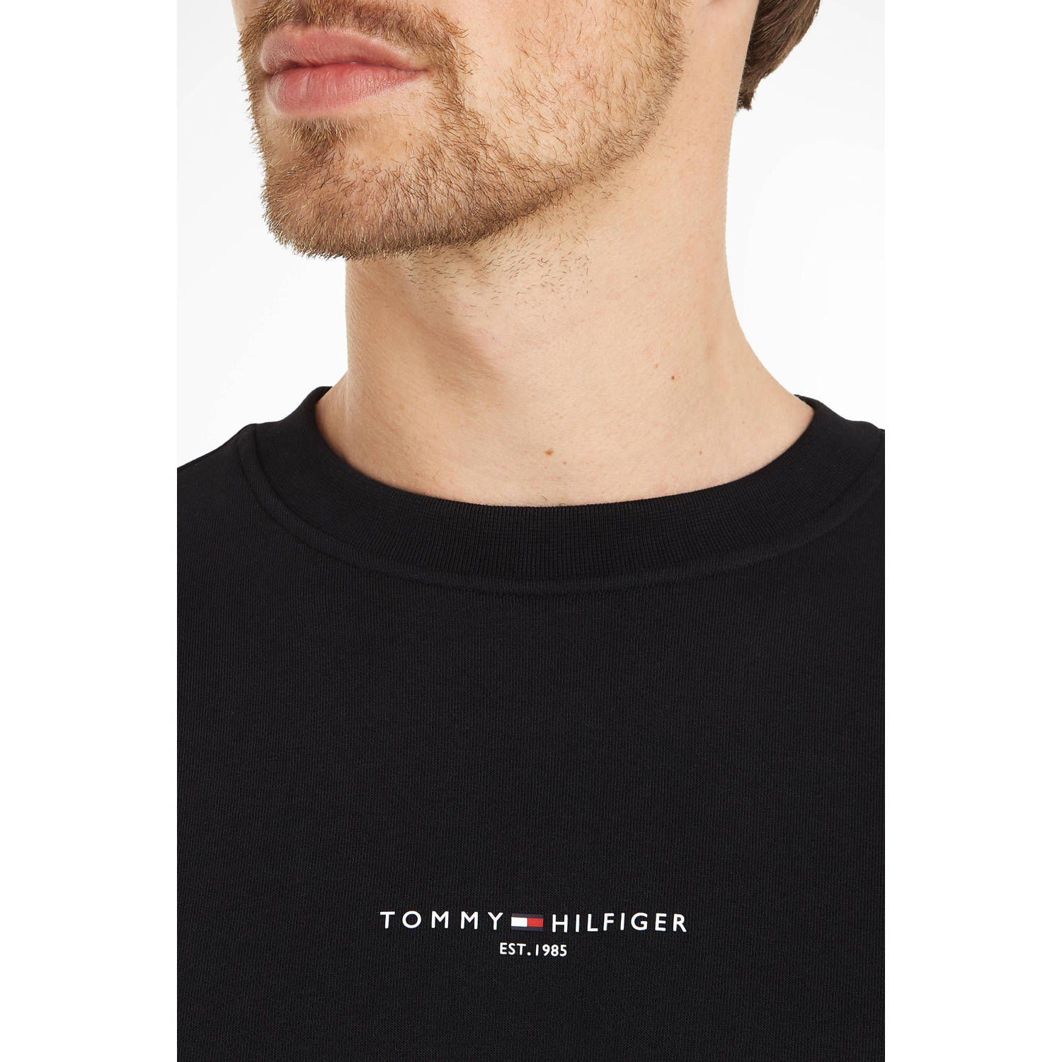 Tommy Hilfiger sweater met logo black