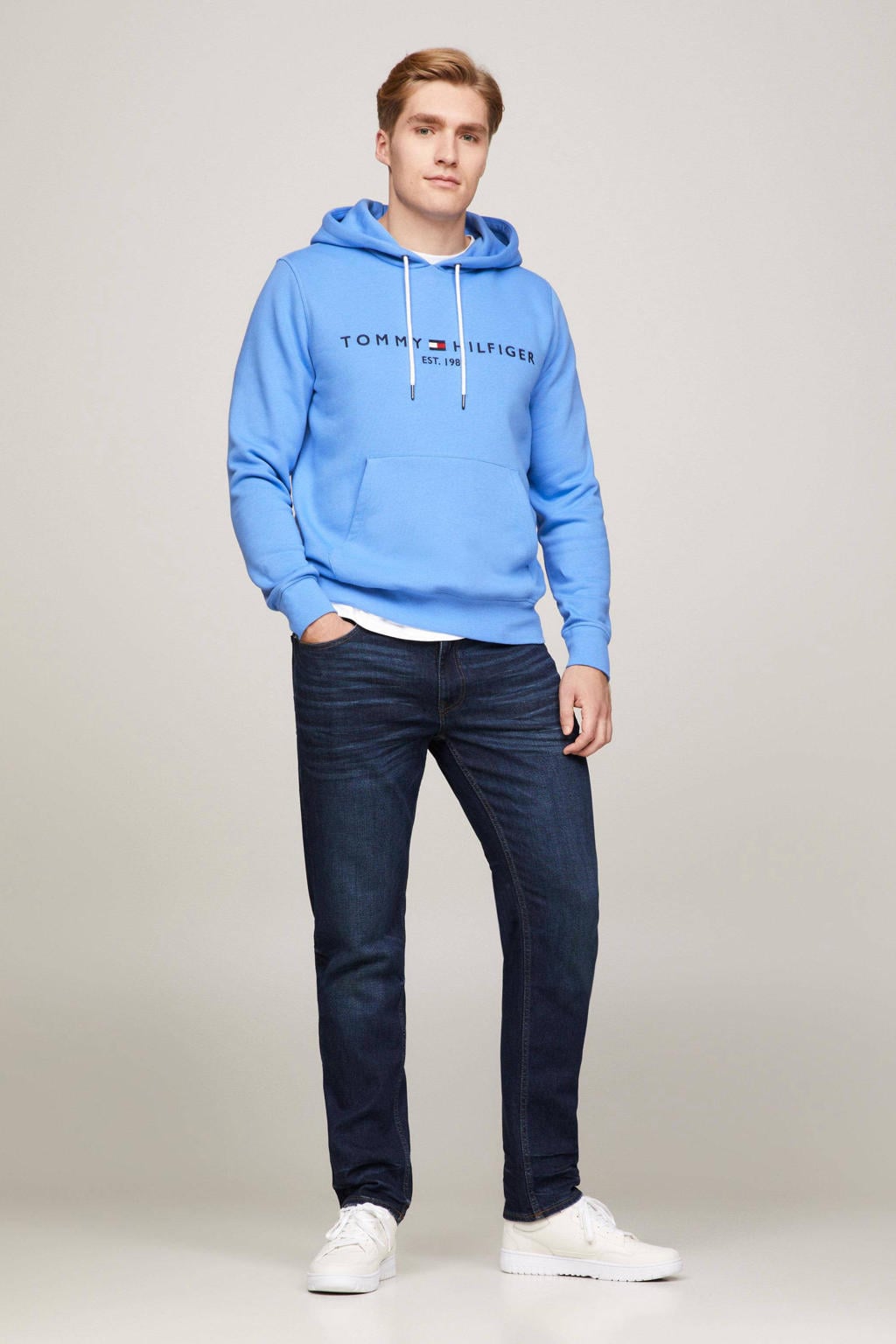 Tommy Hilfiger hoodie met logo blue spell